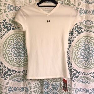 Under Armour White Short Sleeve Tee